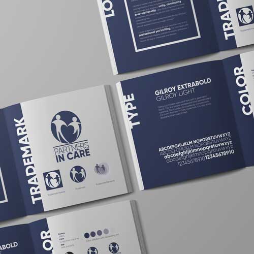 Branding booklet for Partners In Care